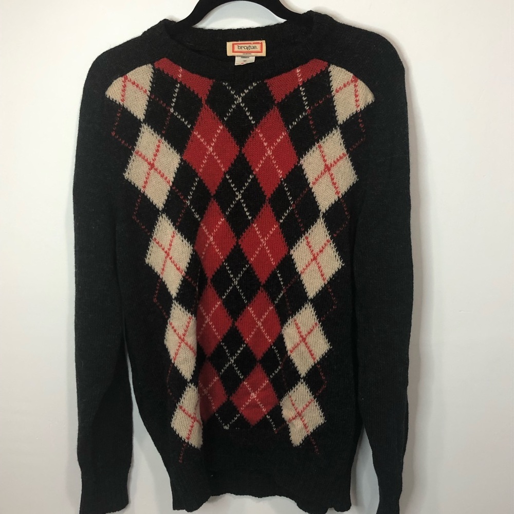 VINTAGE 100% Wool Dad Sweater made in Canada
